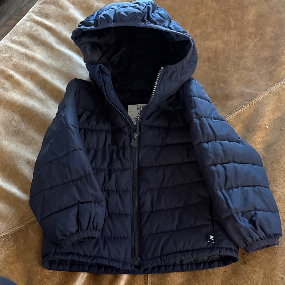 GAP Navy Blue Puffer Jacket with Hood